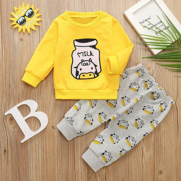 Cow Milk Printed Tracksuit